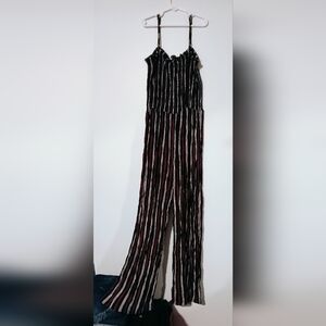 Ambiance Black and Red Striped Dress